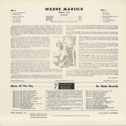 Warne Marsh Quartet / ウォーン・マーシュ / Music For Prancing (MOD LP-ST-125)