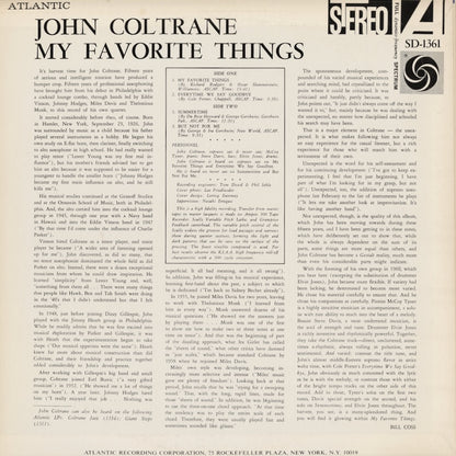 John Coltrane - My Favorite Things (P-7505A) LP 1976 JPN Atlantic｜中古LP