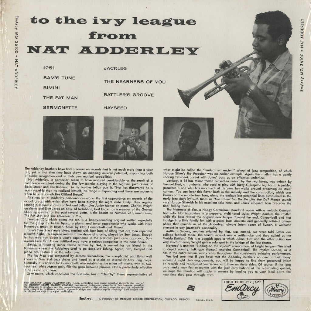 Nat Adderley / ナット・アダレイ / To The Ivy League From Nat (MG 36100)