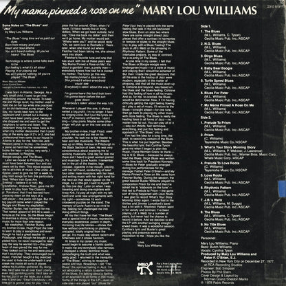 Mary Lou Williams - My Mama Pinned A Rose On Me (2310 819) 1979 US Pablo｜中古LP