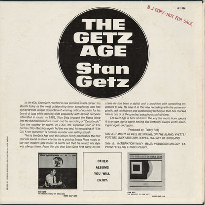 Stan Getz - The Getz Age (LP 2258) 1964 US Royal Roost｜中古LP