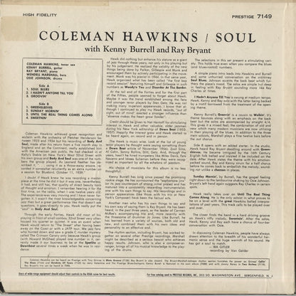 Coleman Hawkins / コールマン・ホーキンス / Soul (PRLP 7149)