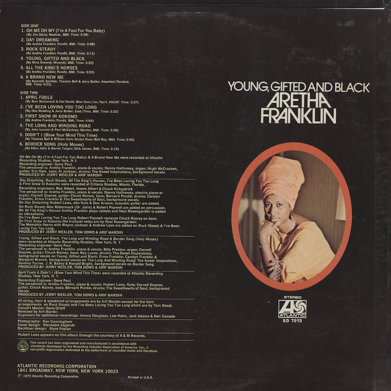 Aretha Franklin / アレサ・フランクリン / Young Gifted And Black