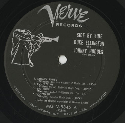 Duke Ellington And Johnny Hodges / デューク・エリントン　ジョニー・ホッジス / Side By Side (MG V-8345)