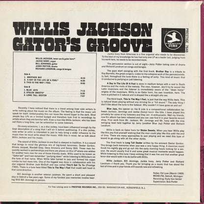 Willis Jackson / ウィリス・ジャクソン / Gator's Groove (PRT 7648)