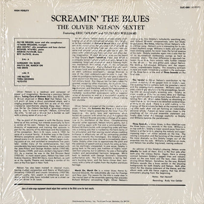 Oliver Nelson / オリヴァー・ネルソン / Screamin' The Blues (OJC-080)