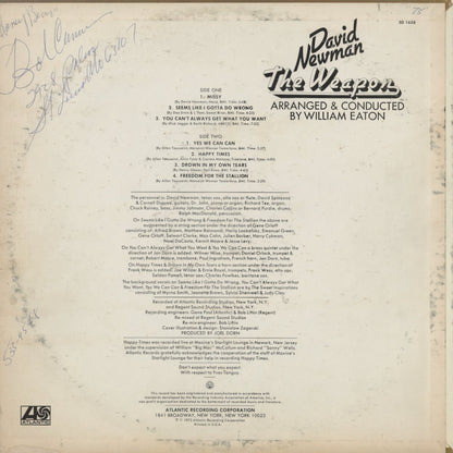 David Newman – The Weapons (SD 1638) LP 1973 US Atlantic Promo MONO| 中古LP