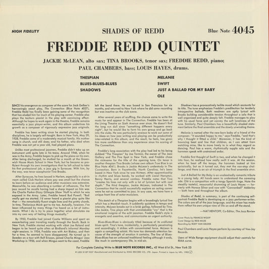 Freddie Redd - Shades Of Redd (K18P 9207) 1983 JPN Blue Note｜中古LP