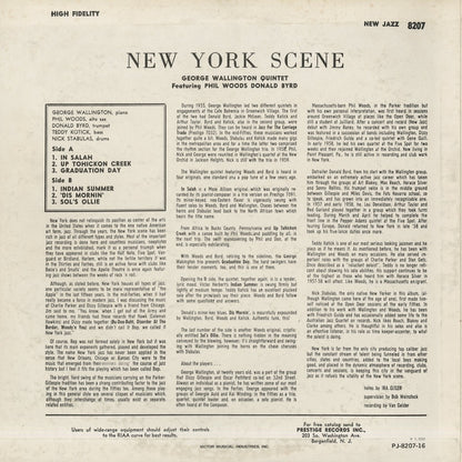 George Wallington / ジョージ・ウォーリントン / The New York Scene (PJ-16-8207)