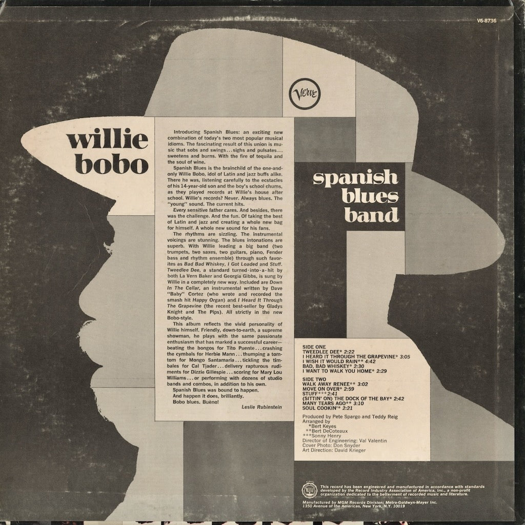 Willie Bobo – Spanish Blues Band (V6-8736) LP 1968 US Verve | 中古LP