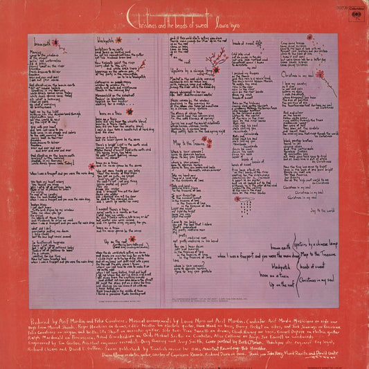 Laura Nyro - Christmas And The Beads Of Sweat (PC 30259) LP 1970's US Columbia｜中古LP