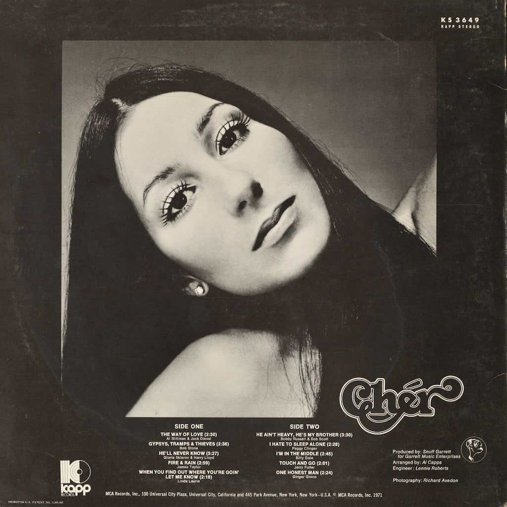 Cher - Cher (KS 3649) LP 1971 US Kapp｜中古LP
