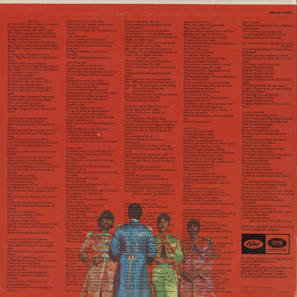 The Beatles / ビートルズ / Sgt. Pepper's Lonely Hearts Club Band (SMAS-2653) US Capitol 虹Lbl.
