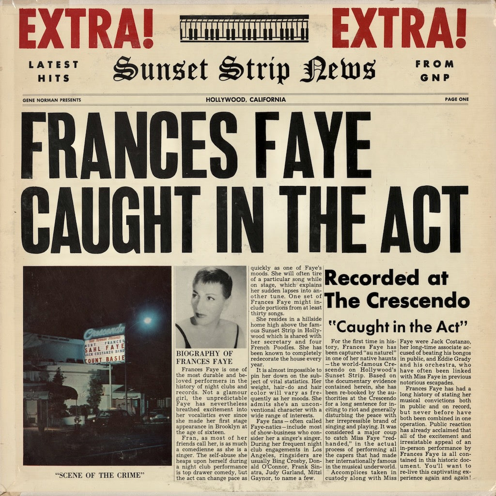 Frances Faye / フランシス・フェイ / Caught In The Act (GNP-41)