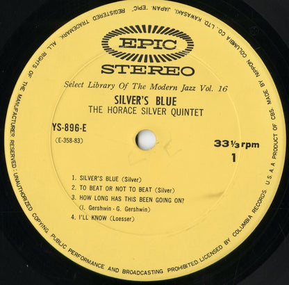 Horace Silver - Silver's Blue (YS-896-E) 1968 JPN Epic｜中古LP