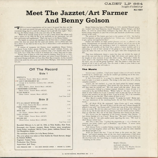 Art Farmer / Benny Golson – Meet The Jazztet (MJ-1001) 1975 JPN Cadet｜中古LP