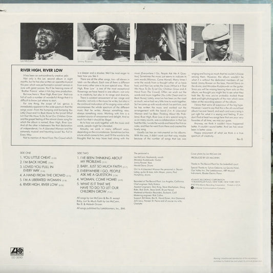 Les McCann – River High, River Low (SD 1690) LP 1976 US Atlantic｜中古LP