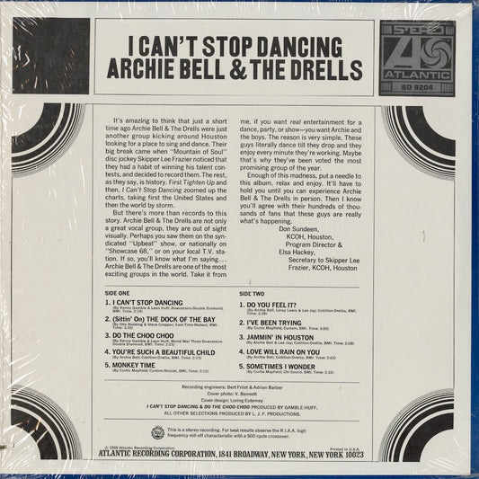 Archie Bell & The Drells - I Can't Stop Dancing (SD 8204) LP 1968 US Atlantic｜中古LP