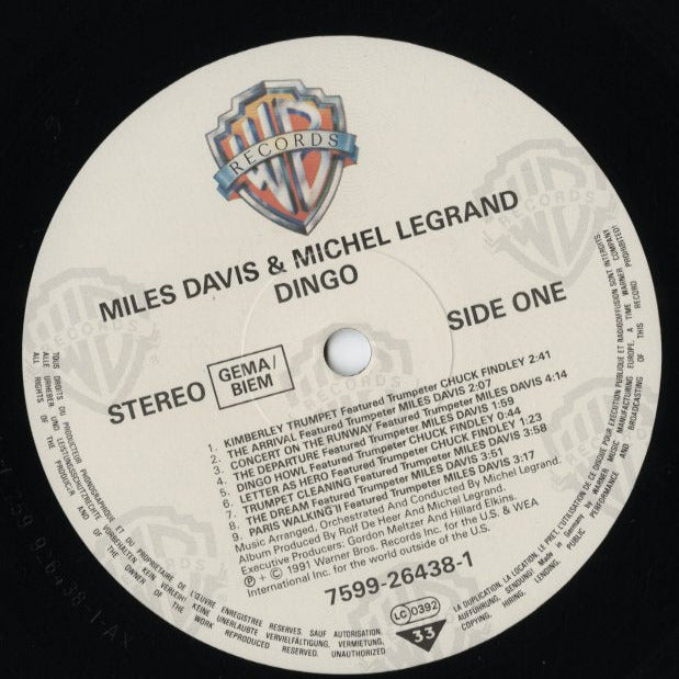 Miles Davis & Michel Legrand / マイルス・デイヴィス, ミシェル・ルグラン / Dingo  (7599-26438-1)