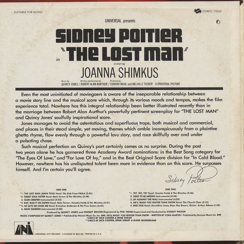 Quincy Jones The Lost Man 73060 中古レコード 通販 | サントラ