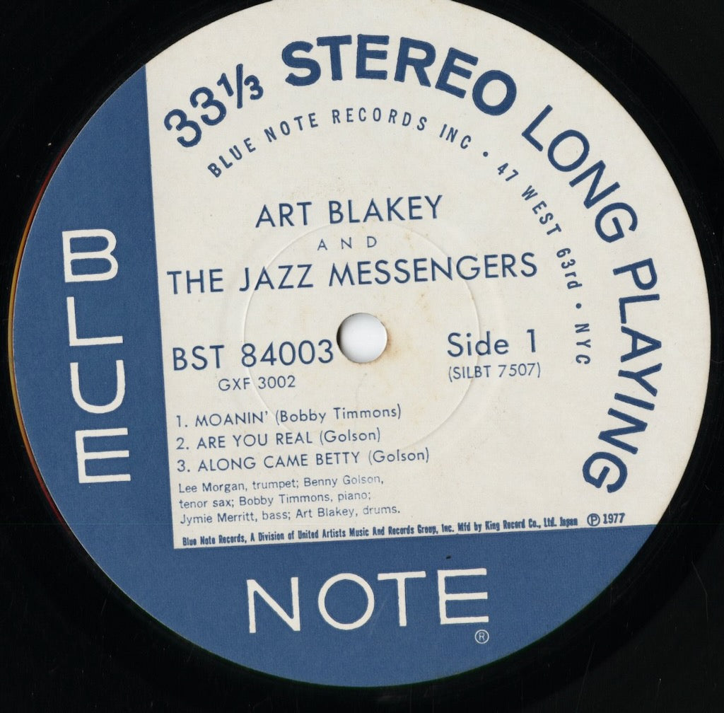 Art Blakey And The Jazz Messengers - Moanin' (GXF 3002) 1977 JPN Blue Note｜中古LP