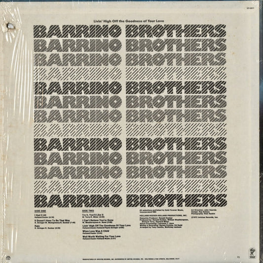 Barrino Brothers - Livin' High Off The Goodness Of Your Love (ST-9811) LP 1973 US Invictus｜中古LP