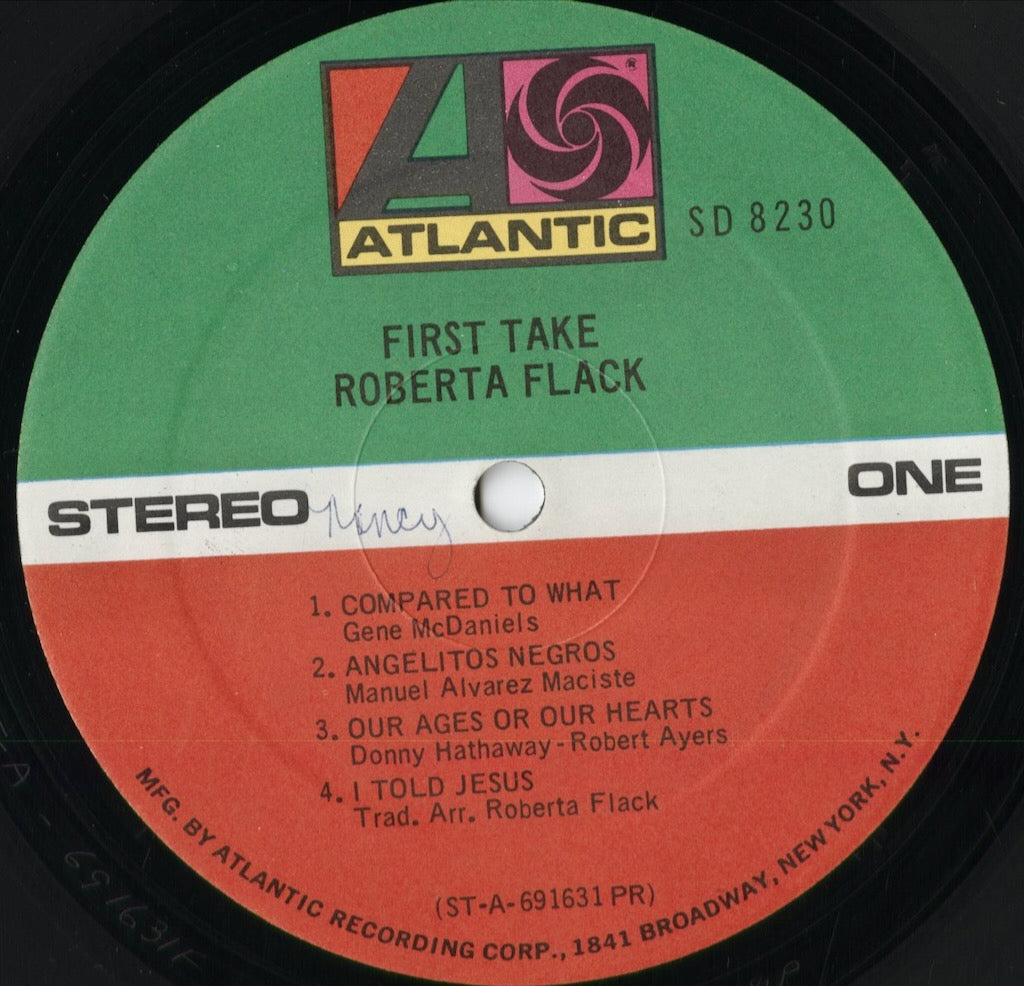 Roberta Flack - First Take (SD 8230) 1969 US Atlantic｜中古LP