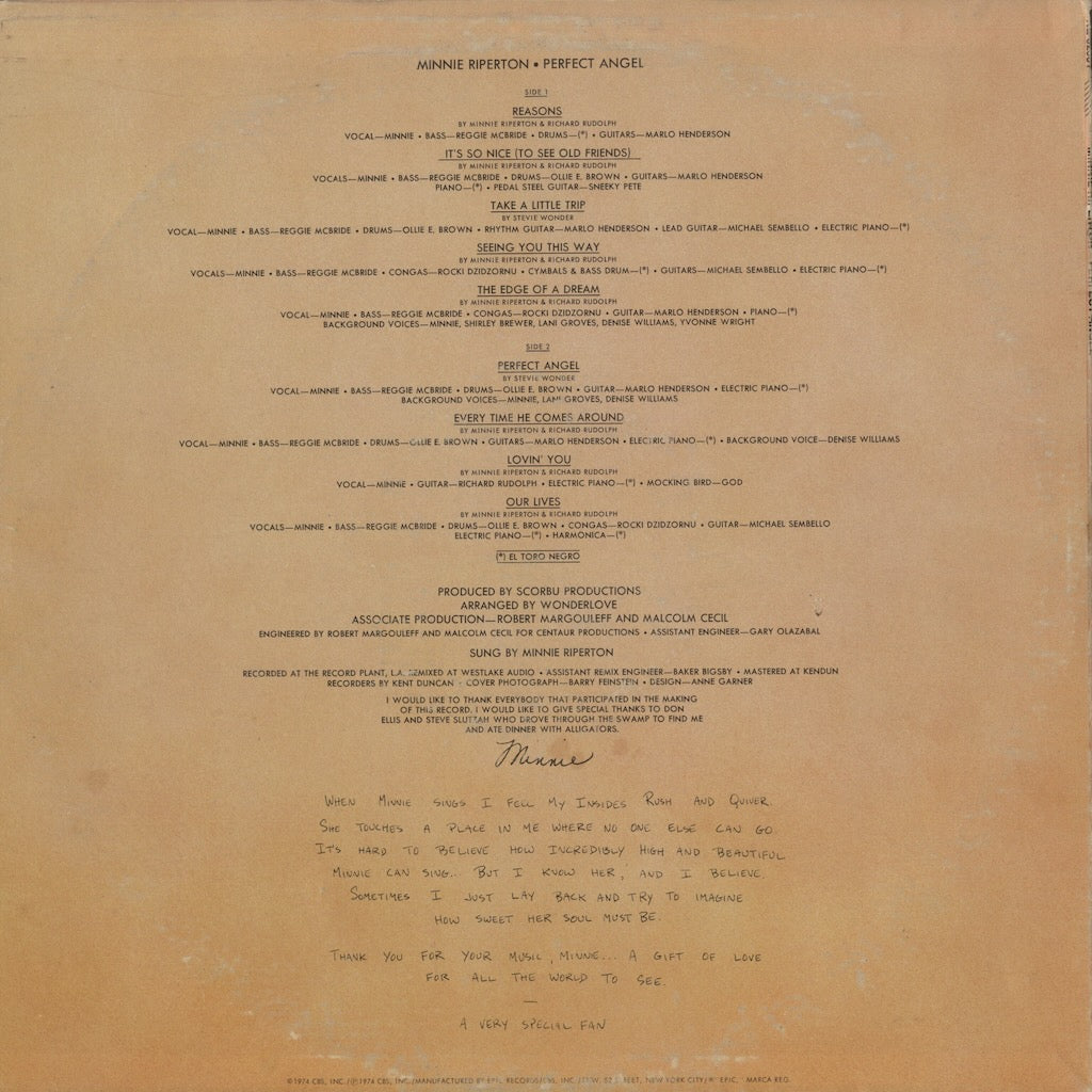 Minnie Riperton / ミニー・リパートン / Perfect Angel (KE 32561)