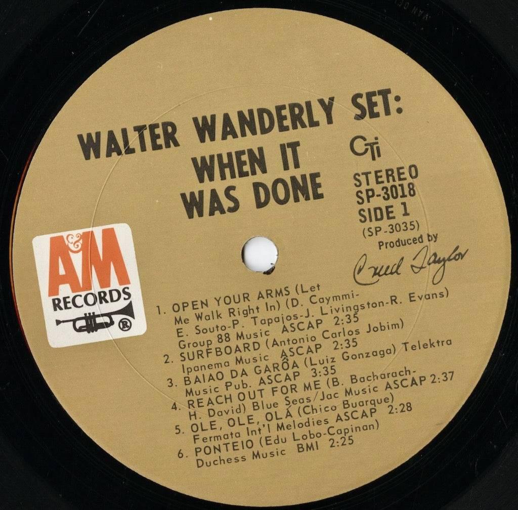 Walter Wanderley / ワルター・ワンダレイ / When It Was Done (SP-3018)