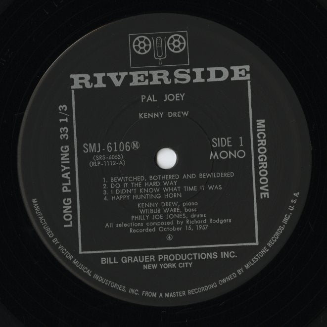Kenny Drew / ケニー・ドリュー / Pal Joey (SMJ-6106M)