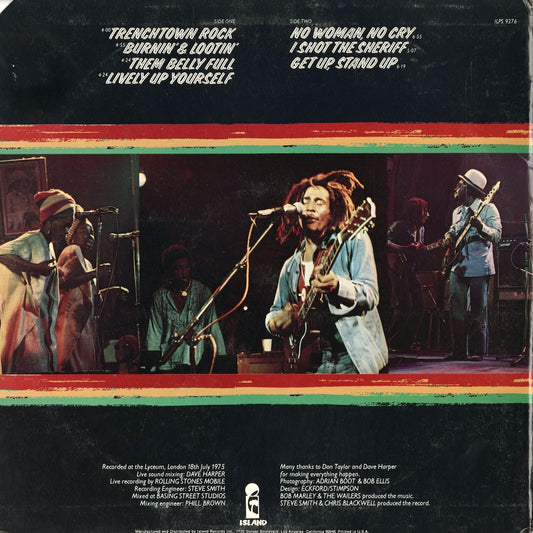 Bob Marley & The Wailers - Live! (ILPS 9376) 1975 US Island｜中古LP