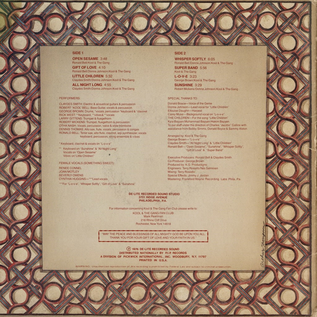 Kool & The Gang – Open Sesame (DEP2023) LP 1976 US De-Lite｜中古LP 観音開き見開きジャケット