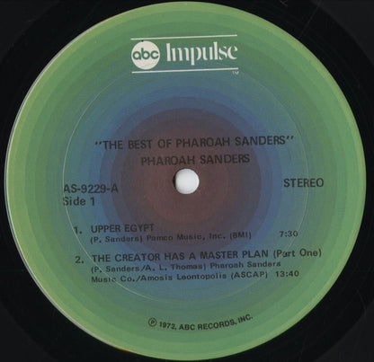 Pharoah Sanders - The Best Of Pharoah Sanders (AS-9229) 1975 US Impulse｜中古LP