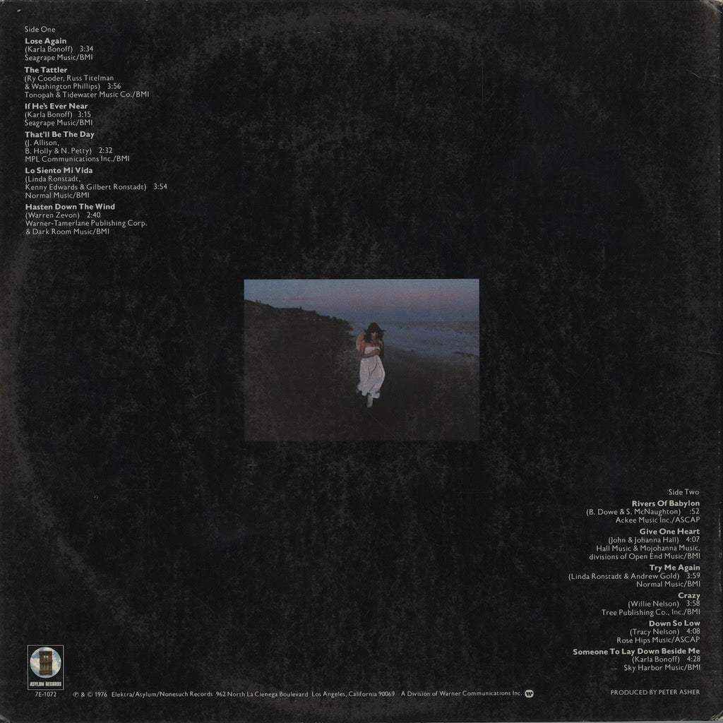 Linda Ronstadt - Hasten Down The Wind (7E-1072) LP 1976 US Asylum｜中古LP