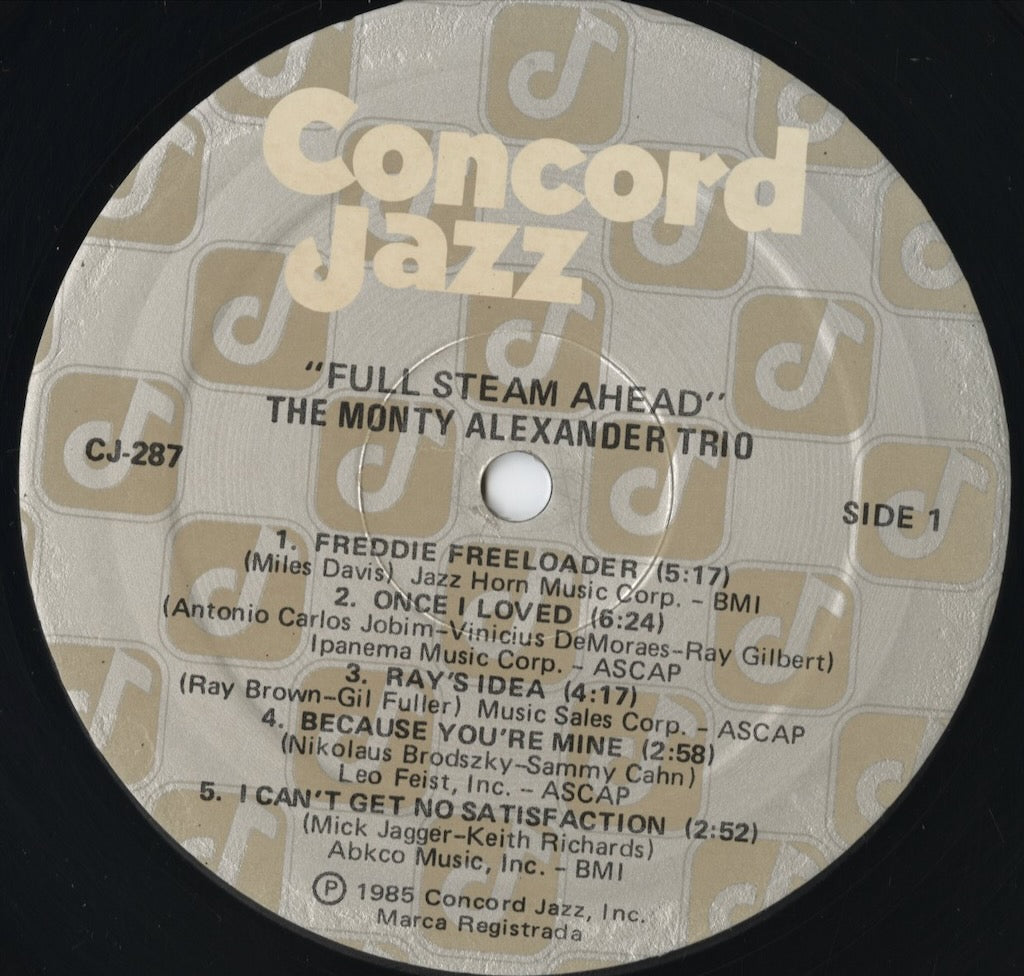 Monty Alexander - Full Steam Ahead (CJ-287) LP 1985 US Concord｜中古LP