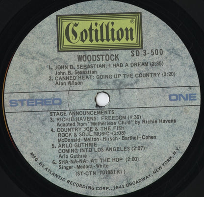 V.A. (Jimi Hendrix, Sly & The Family Stone etc...) - Woodstock - OST (SD 3-500) 1970 US Cotillion｜中古LP