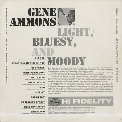 Gene Ammons / ジーン・アモンズ / Light, Bluesy, And Moody (MGW-12156)