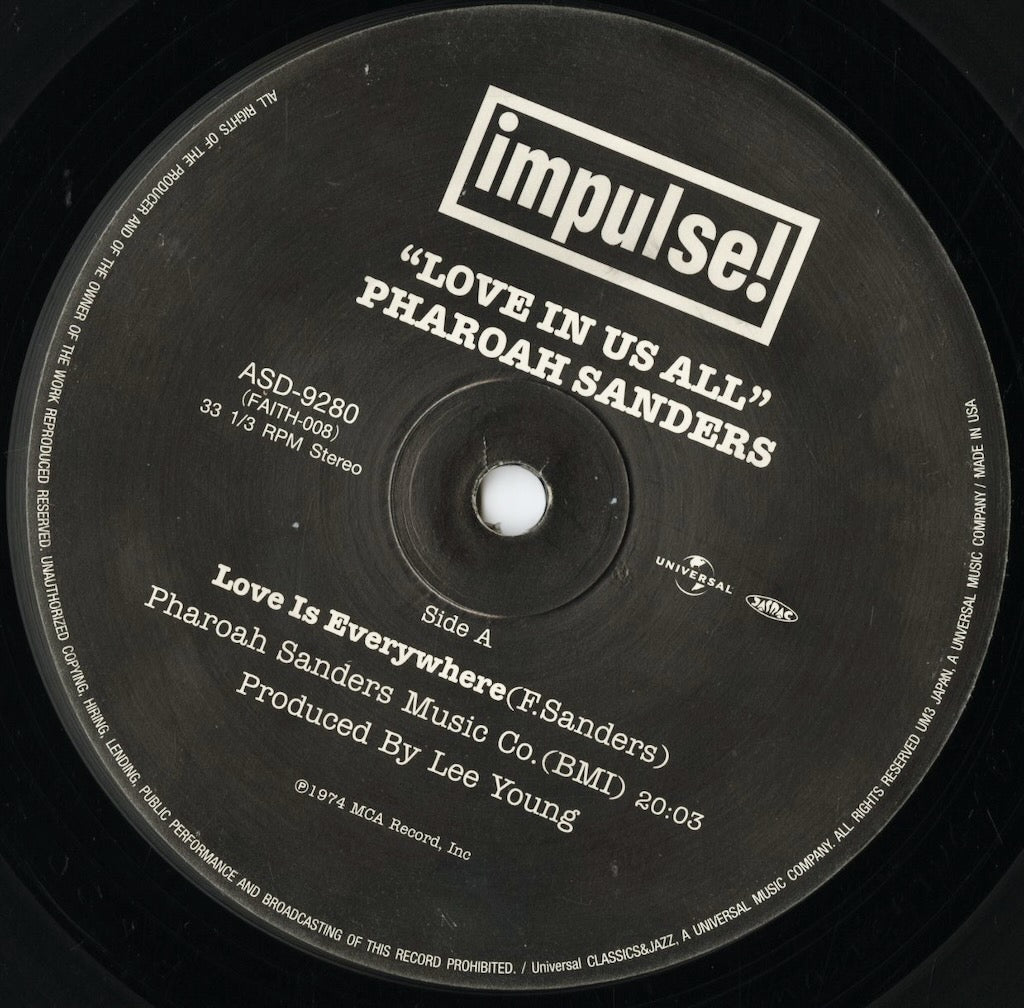 Pharoah Sanders / ファラオ・サンダース / Love In Us All (ASD-9280