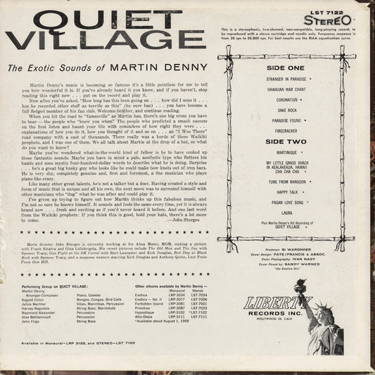 Martin Denny - Quiet Village (LST 7122) LP 1960 US Liberty｜中古LP
