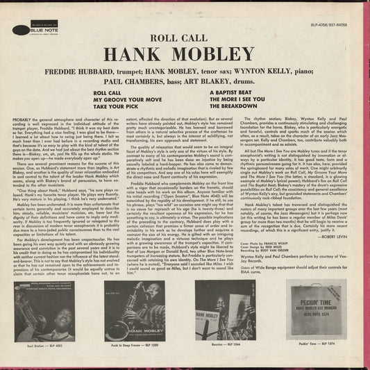 Hank Mobley - Roll Call (BST-84058) 1973 US Blue Note｜中古LP