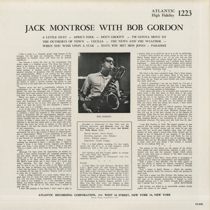 Jack Montrose with Bob Gordon / ジャック・モンテローズ / (1975) (P4513A)