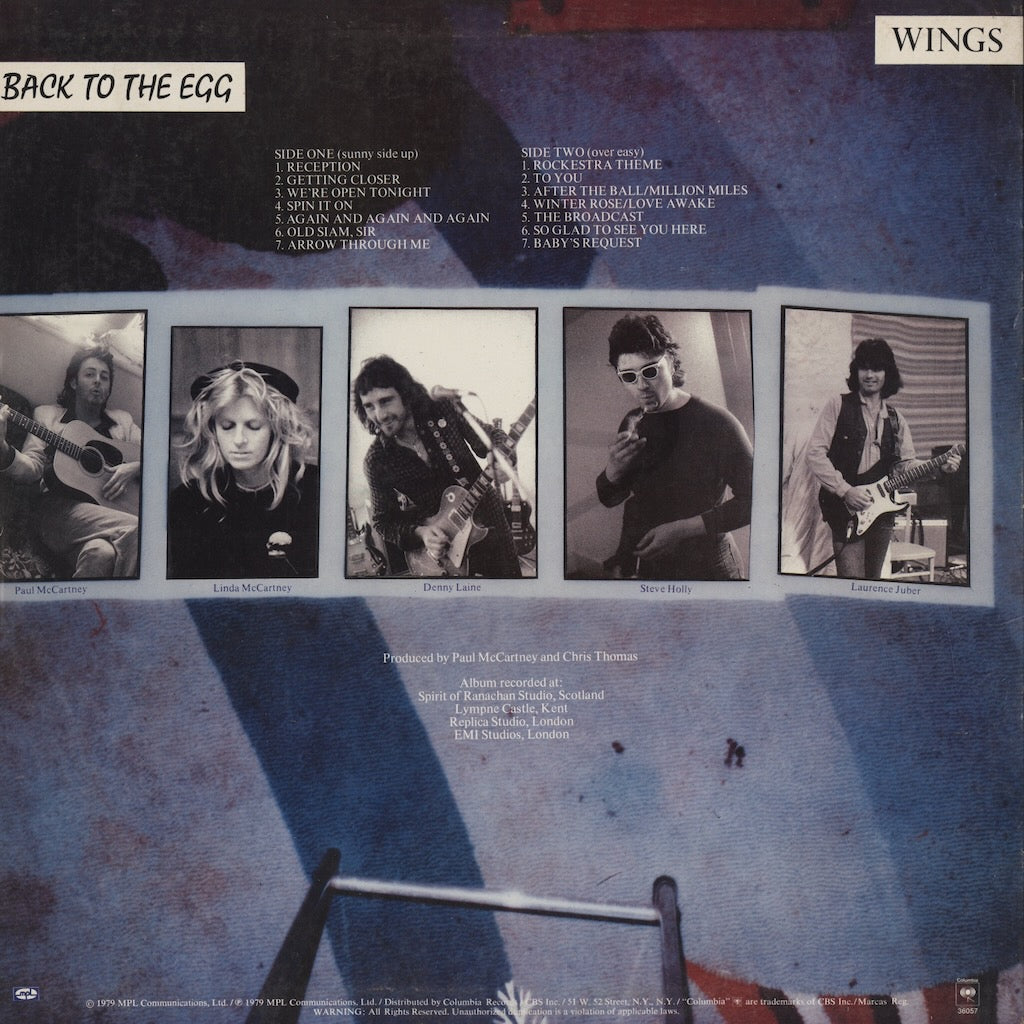 Wings / ウィングス / Back To The Egg (FC 36057)