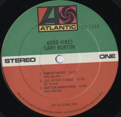 Gary Burton - Good Vibes (SD1560) 1970's US Atlantic｜中古LP