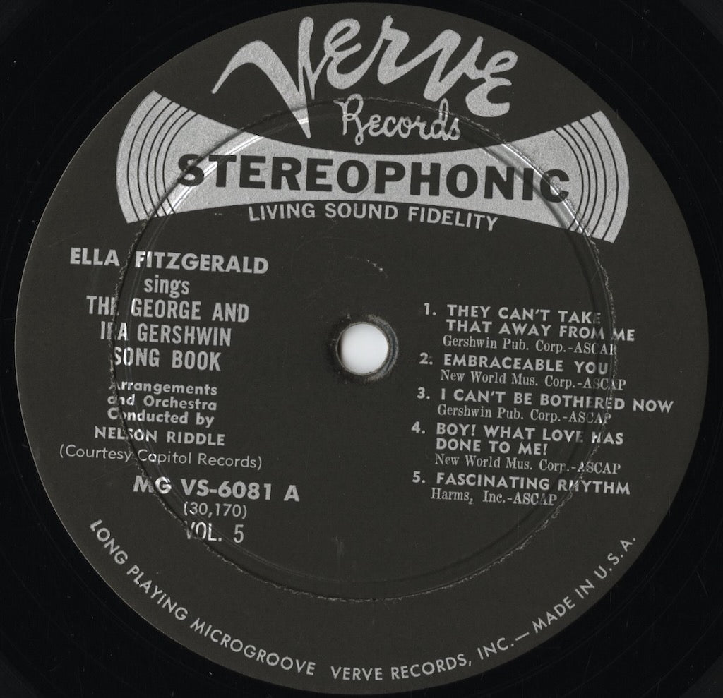 MG VS-6081 Ella Fitzgerald Gershwin Song Book Vol.5 中古レコード