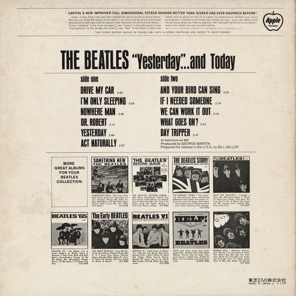 The Beatles / ビートルズ / "Yesterday"...... And Today (AP-80061)