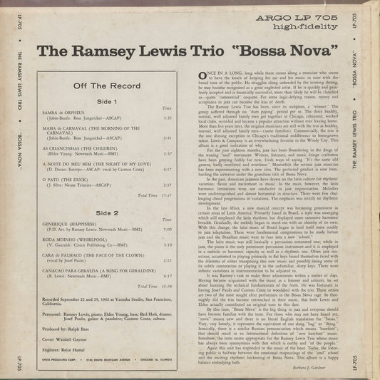 Ramsey Lewis – Bossa Nova (LPS 705) LP 1962 US Cadet | 中古LP