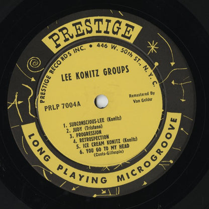 Lee Konitz With Tristano, Marsh and Bauer / リー・コニッツ / Subconscious-Lee (LP 7004)