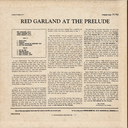 Red Garland / レッド・ガーランド / At The Prelude (SMJ-6581M)