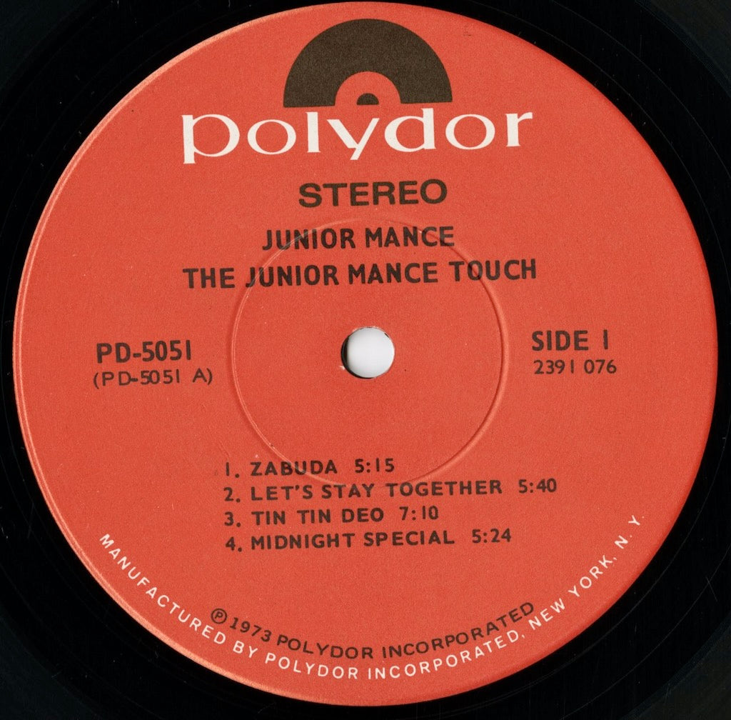 Junior Mance – The Junior Mance Touch (PD 5051) LP 1973 US Polydor｜中古LP