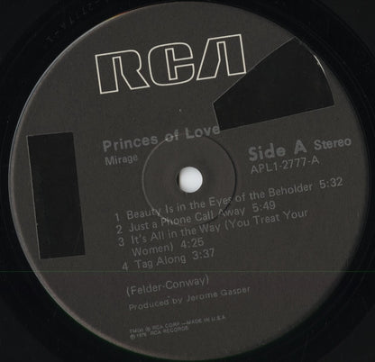 Mirage - Princes Of Love (APL1-2777) 1978 US RCA｜中古LP
